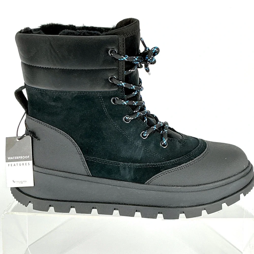 Koolaburra‎ by UGG Size 9 Mens Black Waterproof Suede Winter Boots NEW $120